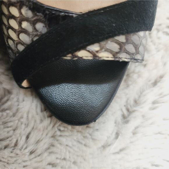 ALEXANDRE BIRMAN BLAC SUEDE ANIMAL PRINT STRAPPY HEEL SIZE 37 6.5/7 - Picture 9 of 9
